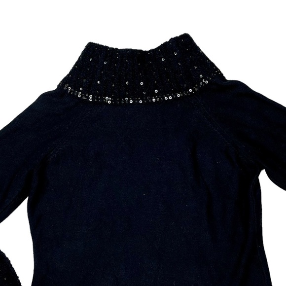 BEREK RHINESTONE CRYSTAL BUTTON DOUBLE BREASTED COTTON KNIT CARDIGAN SWEATER - Picture 10 of 14